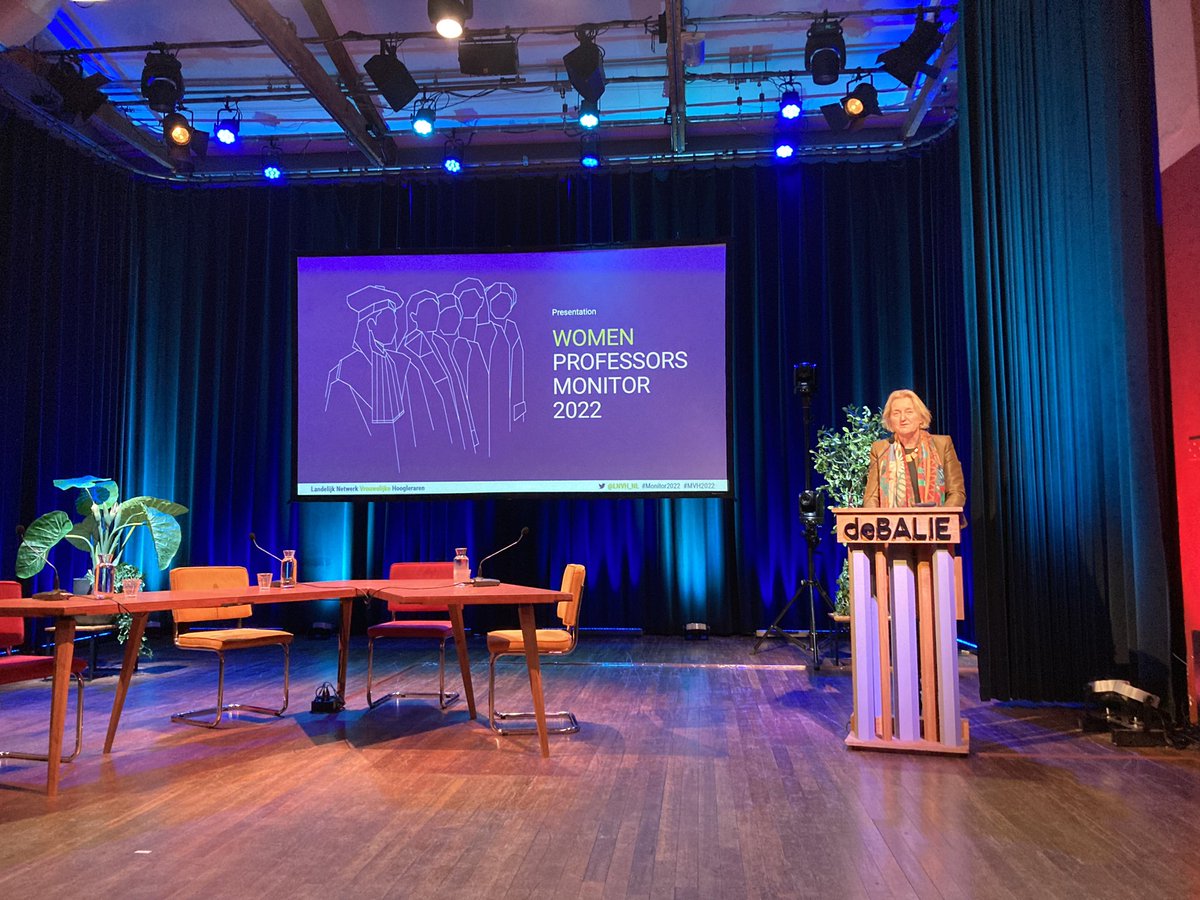 <a href="/LNVH_NL/">LNVH</a> chair Prof Hanneke Takkenberg presenting the new monitor of the status of women in Dutch academia!