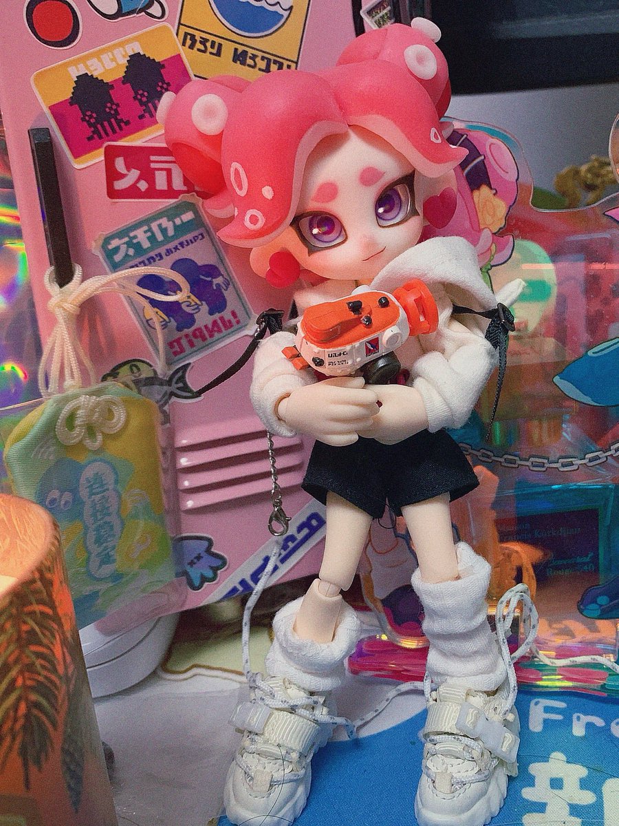 Nephele_hyl's tweet photo. “我可以養這個嗎”

晚上光线不太好但是想拍～

#Splatoon #splatoonoc https://t.co/x375XAs4Kj