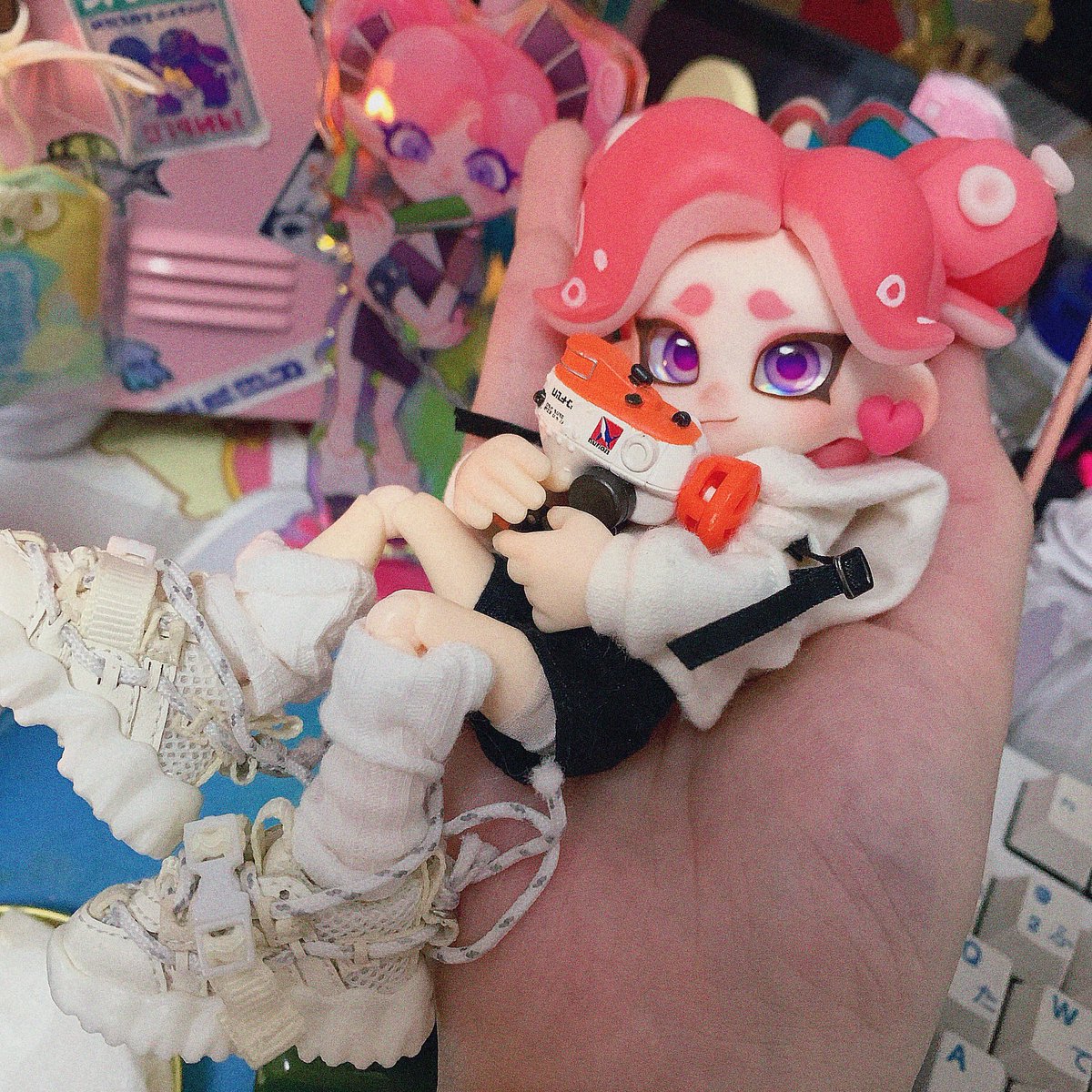 Nephele_hyl's tweet photo. “我可以養這個嗎”

晚上光线不太好但是想拍～

#Splatoon #splatoonoc https://t.co/x375XAs4Kj
