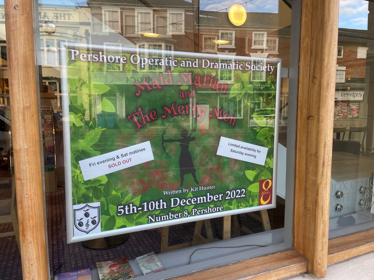 Number 8 (@number8pershore) on Twitter photo <a href="/PODSPershore/">Pershore Operatic</a> Maid Marian & the Merry Men is SOLD OUT on Fri evening and Sat afternoon! Tickets are still available for tonight and limited tickets are left for Saturday night! Have you booked yet?!
number8.ticketsolve.com/shows/11736314… <a href="/PODSPershore/">Pershore Operatic</a> Maid Marian & the Merry Men is SOLD OUT on Fri evening and Sat afternoon! Tickets are still available for tonight and limited tickets are left for Saturday night! Have you booked yet?!
number8.ticketsolve.com/shows/11736314…