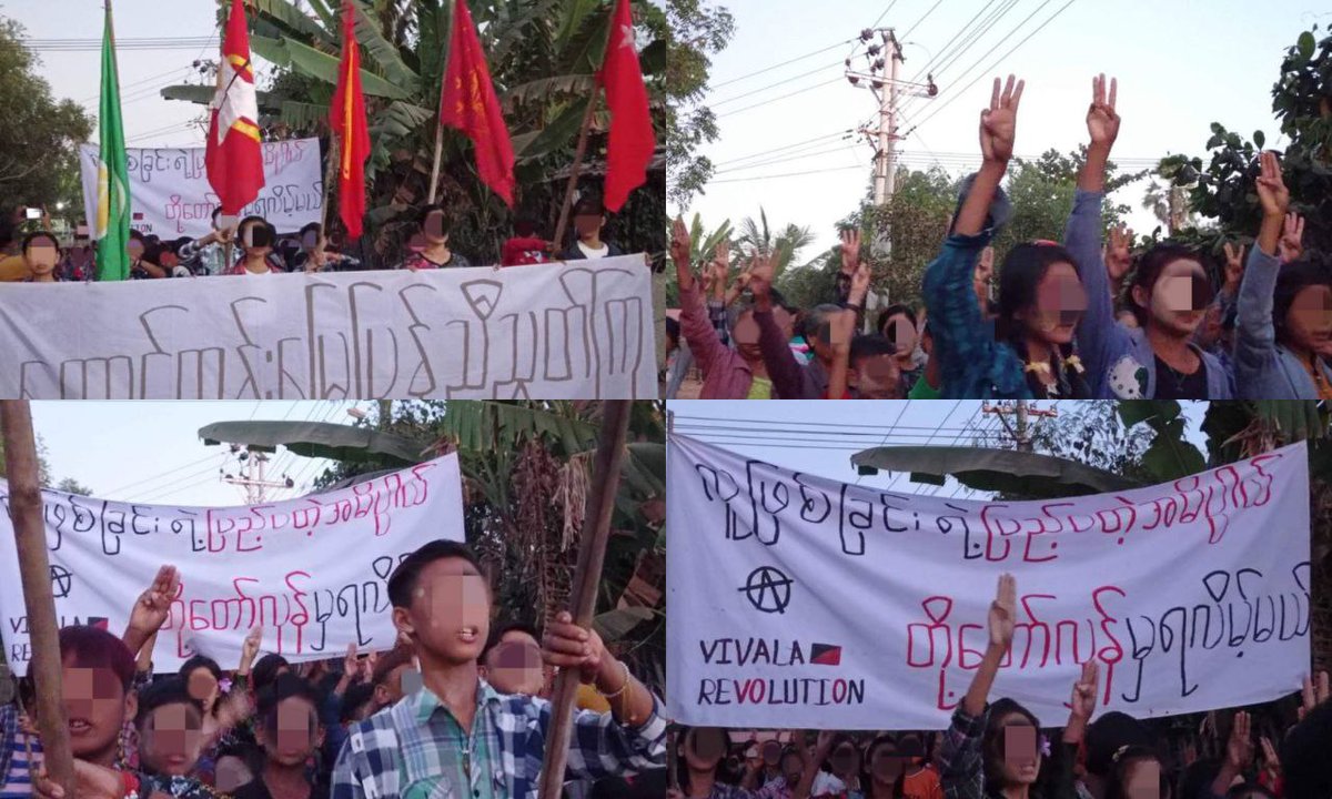 Anti-coup revolutionary strike in somewhere in Magway's Myaing township.

Photo: CJ

#2022Dec8Coup
#HoldJuntaAccountable
#WhatsHappeningInMyanmar