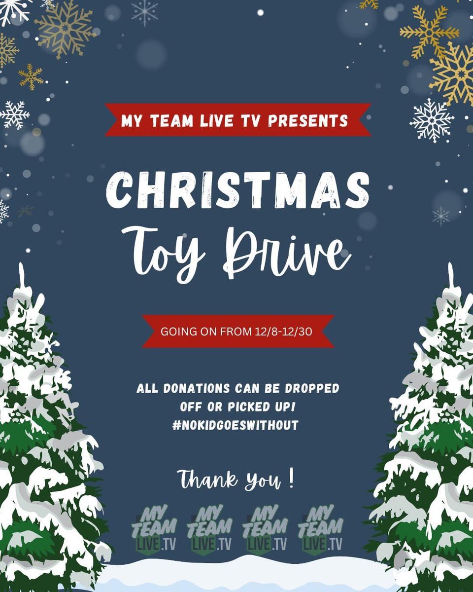 My Team Live will be personally donating 1 Toy for each retweet this post gets ! 🙏🏻 #forthekids