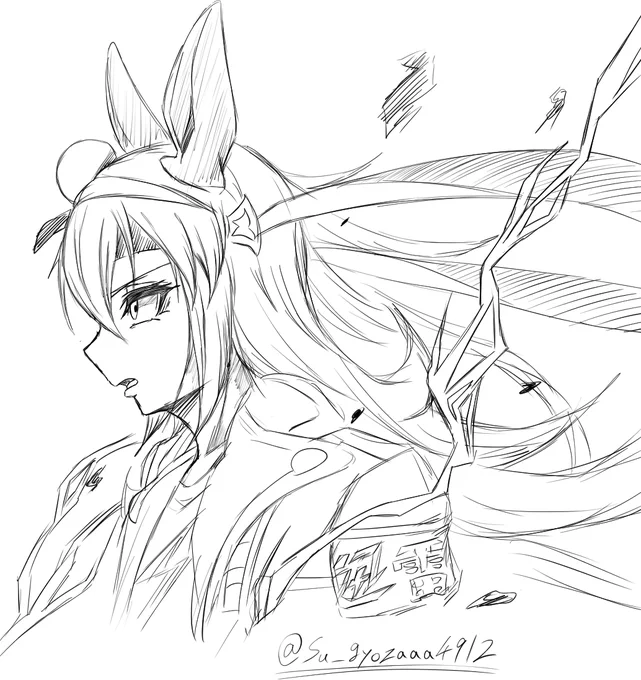 落書きタマちゃん
#ウマ娘 
#タマモクロス 