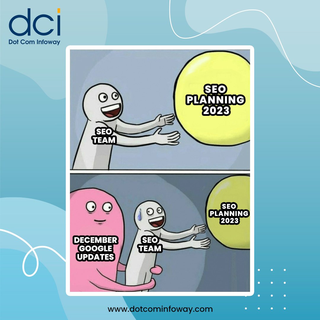 dotcominfoway's tweet image. #SEO people feel while noticing #December 2022 #helpfulcontentupdate...

#DotComInfoway #AlgrorithmUpdate #GoogleAlgorithm #DigitalMarketingAgency #SEOanalyst #GoogleAlgorithm #TrendingNow #AlgorithmUpdate #Trending #Ranking #SEOmemes #DigitalMarketingMeme #GoogleSearch #SERP