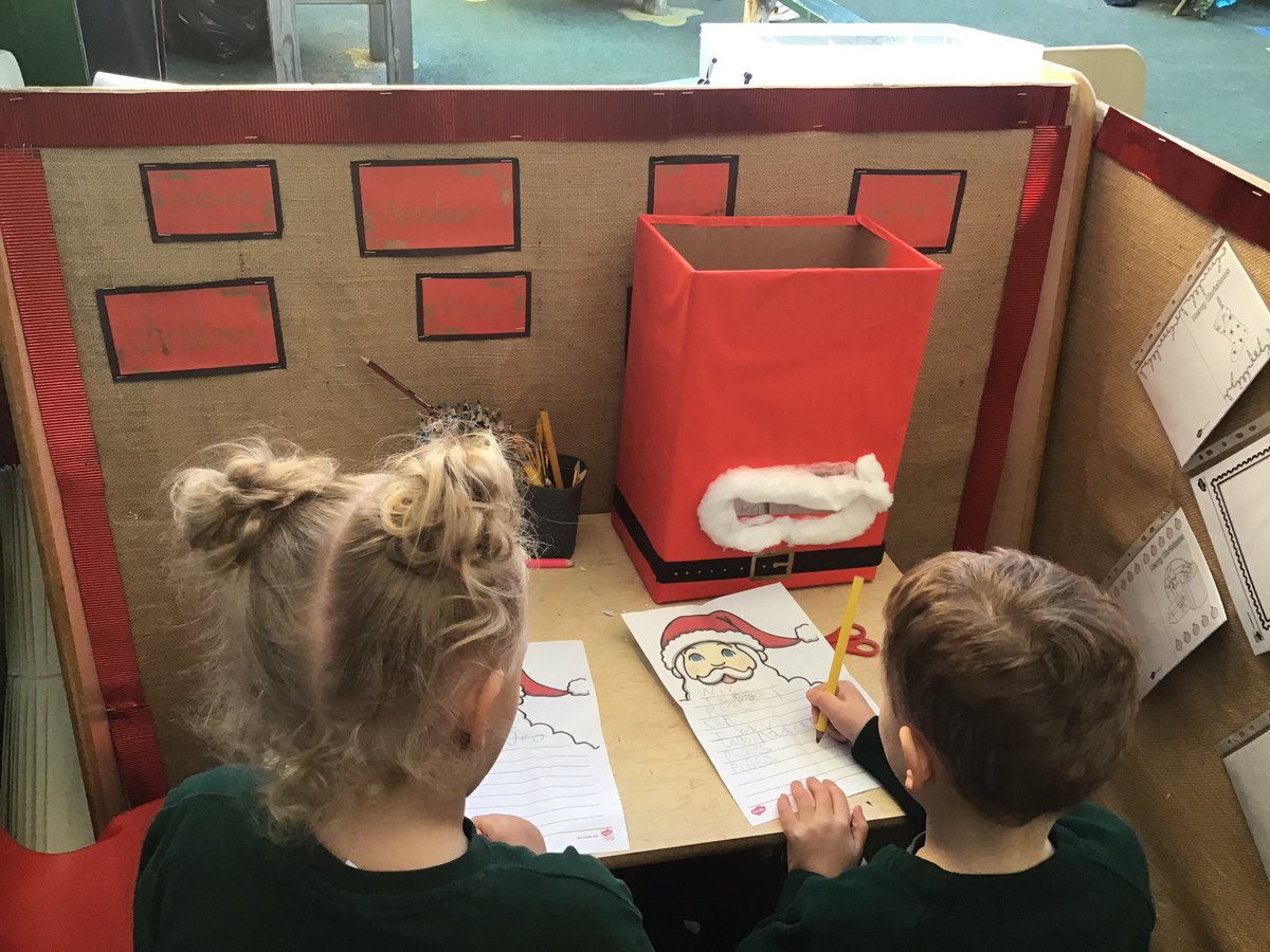 sjvblackpool's tweet photo. Writing letters and lists in our writing area. #SJV1B #SJVWriting #SJVEnglish 🎅🏼🎄 https://t.co/kv5blVnPTF