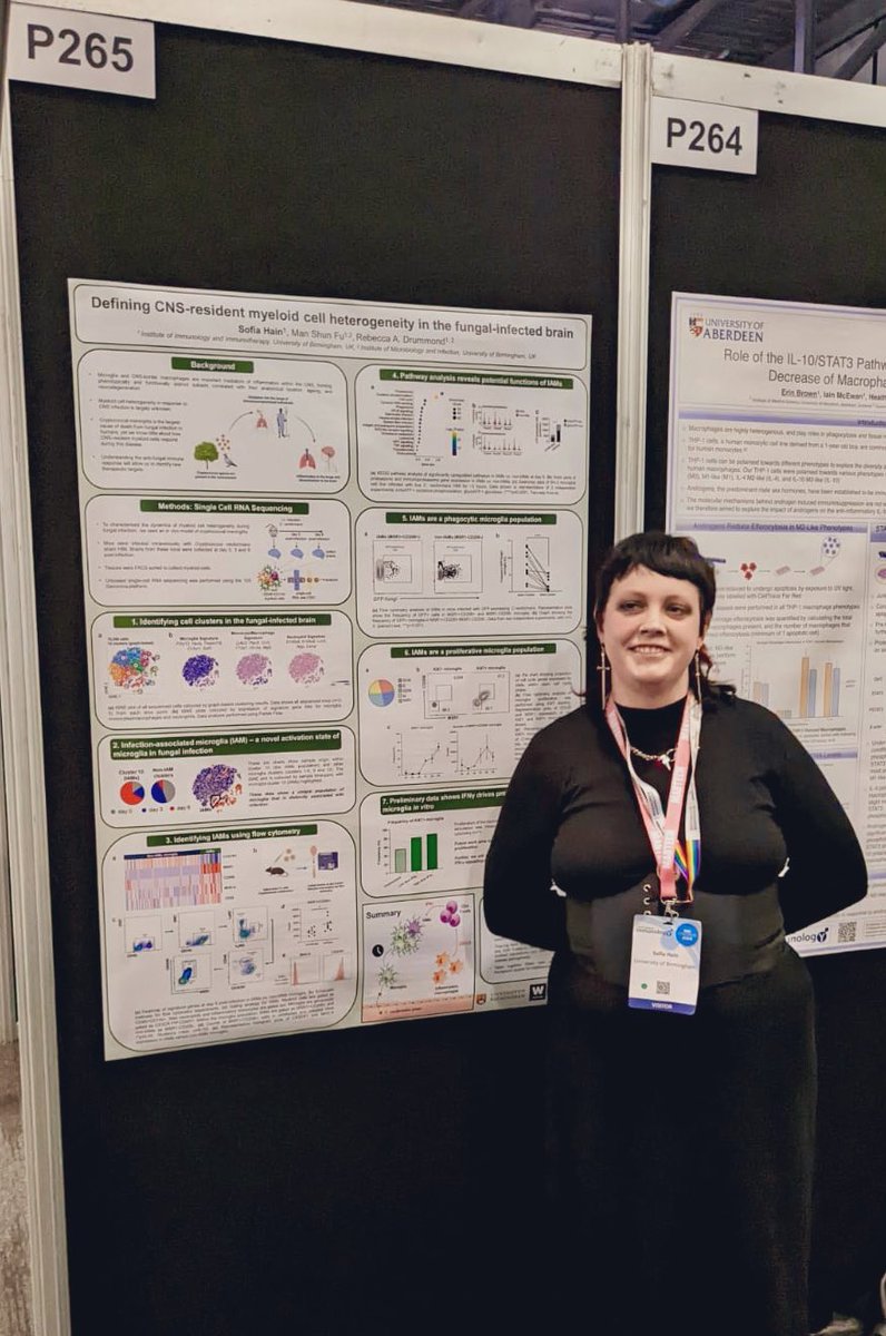 Very pleased to have won a prize for my poster at #BSI22 <a href="/bsicongress/">BSI Congress & Events</a>! It was great to present our work <a href="/theRAD_lab/">Rebecca Drummond</a> investigating myeloid heterogeneity in the brain during fungal infection. Thanks to my lab and colleagues in the fellows labs <a href="/ImmunologyUoB/">Immunology and Immunotherapy</a> for your support! 🧠🍄