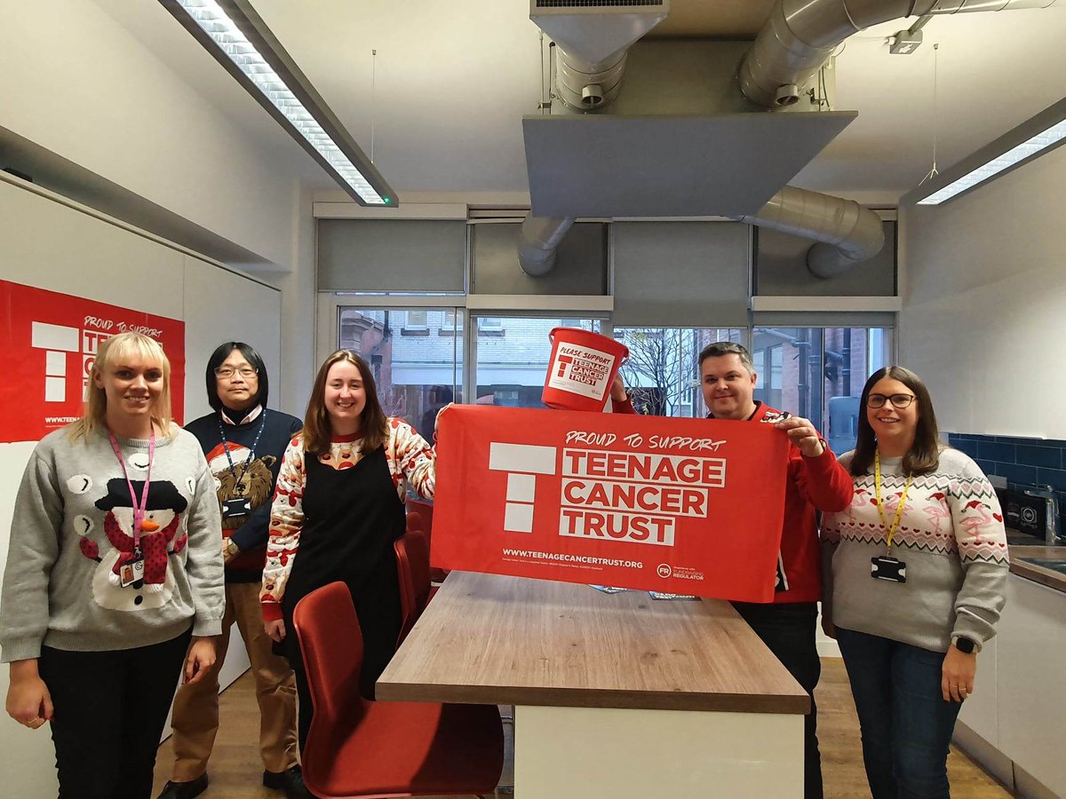 growthcouk's tweet photo. Today GC colleagues are taking part in Christmas Jumper day to raise money for @TeenageCancer.

Our support can ensure that those affected can get the nursing care and support they need through their cancer treatment and beyond.

Here's our link to donate:
https://t.co/Ny6H8WXahY https://t.co/FcQvUvQYlZ