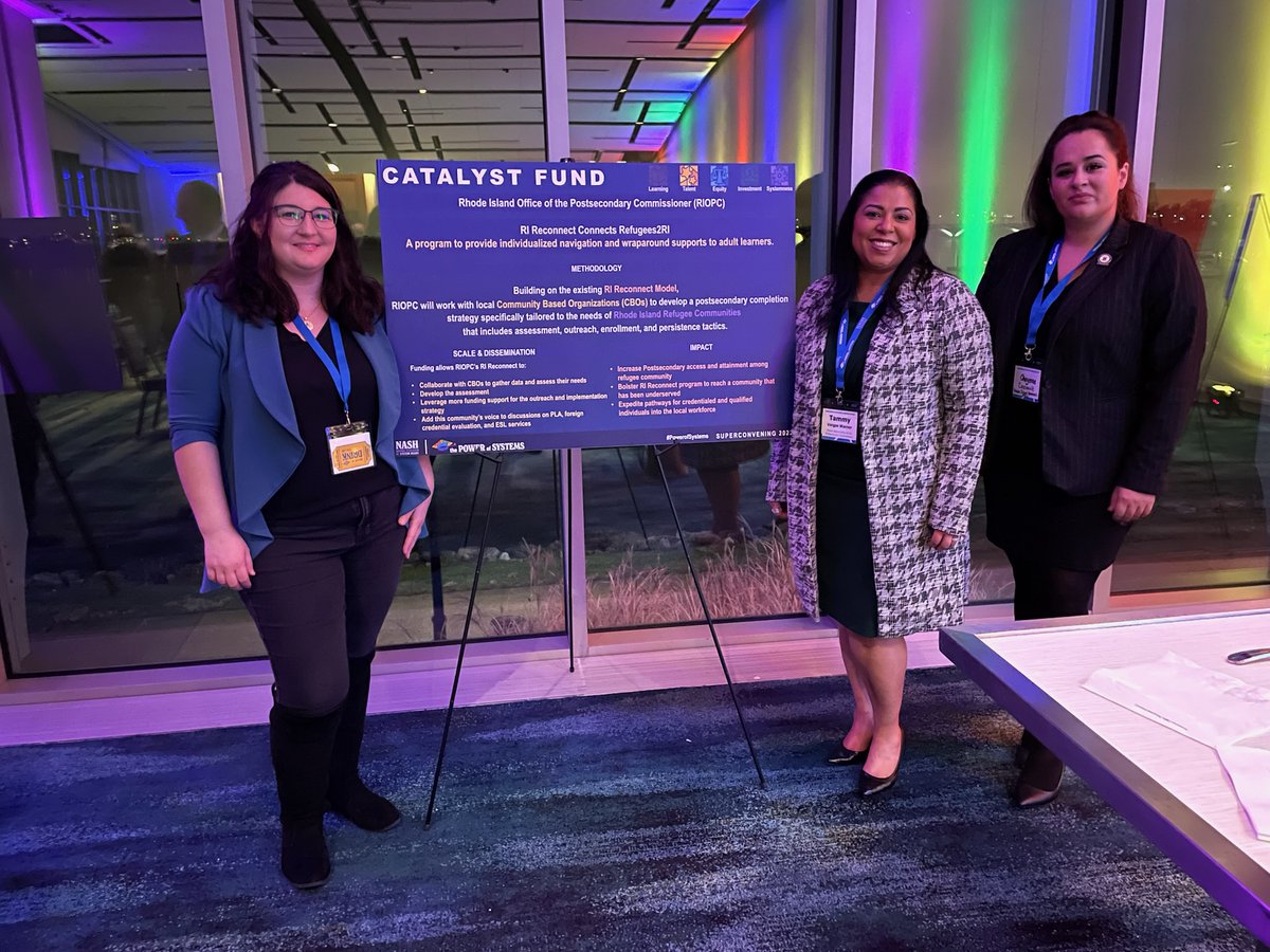 HigherEdRI's tweet photo. @NASH_EDU We are pleased to represent RI at 2022 National Association of System Heads Superconvening to share and meet w/higher ed colleagues #PowerOfSystems @tvargaswarner @AlyssaAAlv https://t.co/YmEOXrXrgN