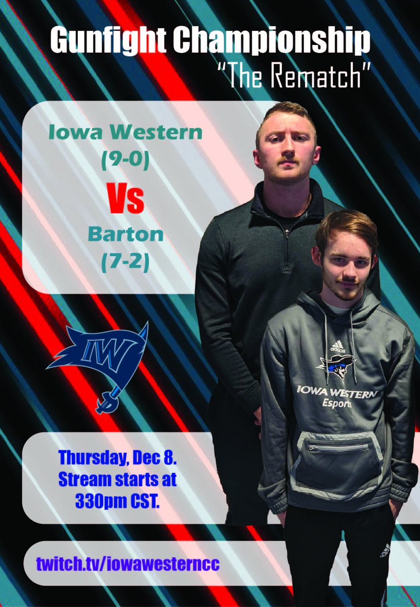 Today.

The Rematch.

Iowa Western puts their undefeated season on the line in the championship game and looks to win their 2nd ring ever.  

Tune in at 330pm for a special hour long pregame show.

<a href="/GoReivers/">Iowa Western Reivers</a> #FlyTheFlag #SailsUp