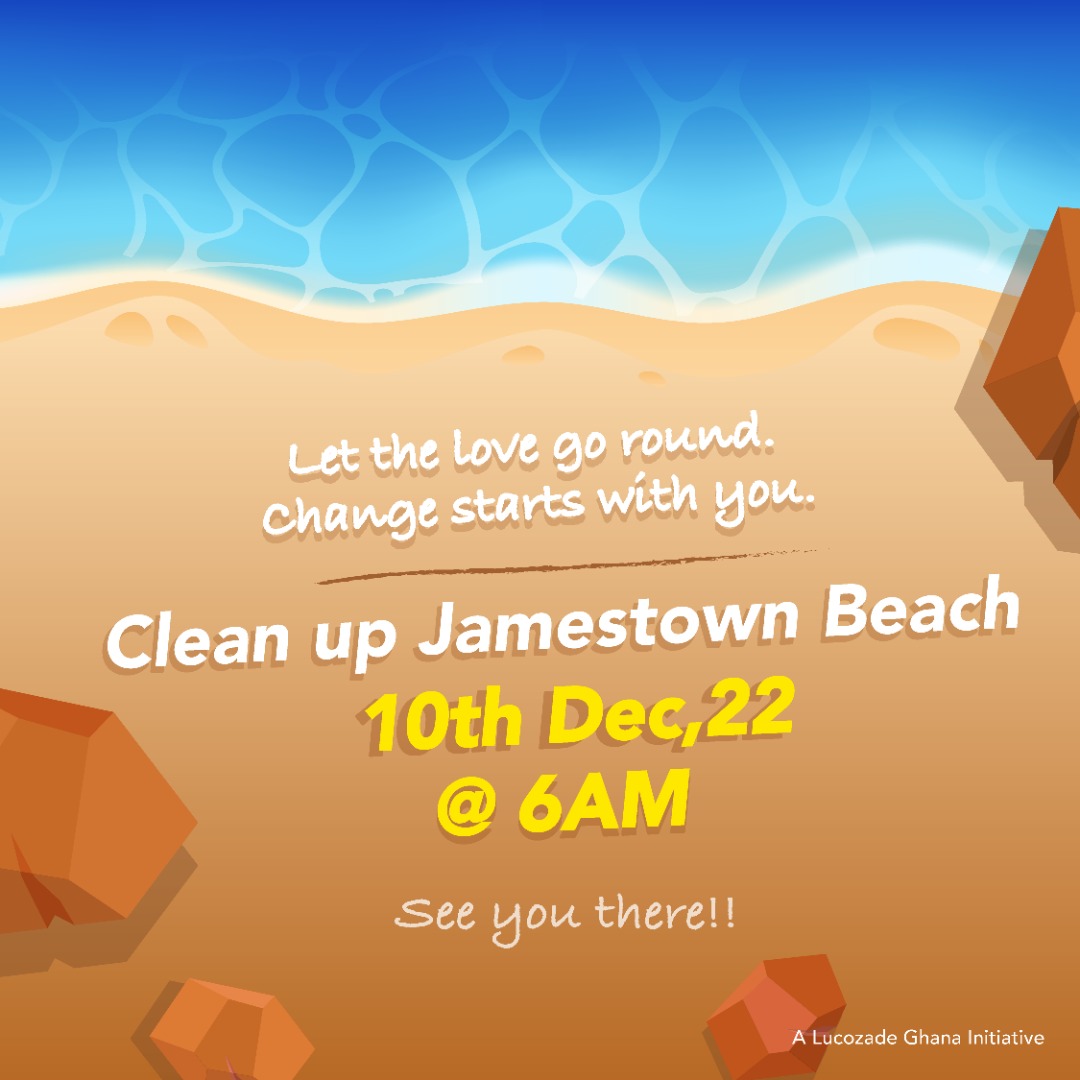 Be a change agent - A Lucoranger. We are on a quest to transform the environment in a few days. You can too! Join us to clean up the Jamestown beach on the 10th of December. 
We will have some fun on a clean beach as well.
#RestoreYourEnergy #LucozadeLovesEarth