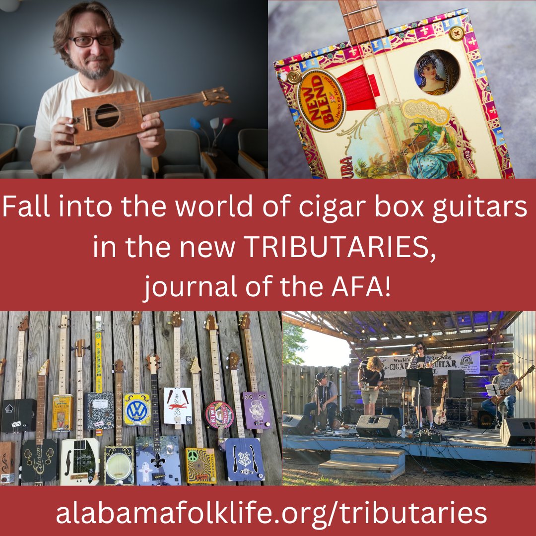 Discover the world of cbgs at the #cigarboxguitar store in #Huntsville #Alabama and in the new TRIBUTARIES! alabamafolklife.org/tributaries  #folklife