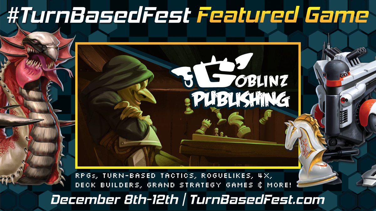 And one more turn! #TurnBasedFest is starting today 👀

From December 8th to 12th, come celebrate the wonderful wold of turn-based games with us! Almost all our publishing catalogue is in the Steam sale 📢

⌚️Starts at 1pm EST - 7pm CEST 

All info: turnbasedfest.com