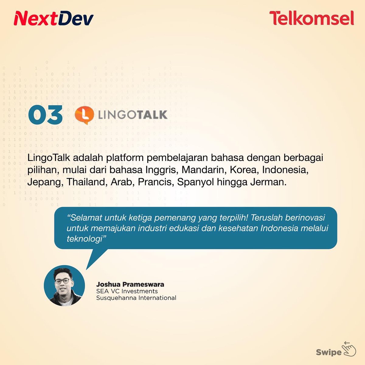 NextDev_id's tweet image. Saksikan kembali keseruan Pitching NextDev Talent Scouting di youtube.com/watch?v=csQKZf…

#NextDev #SustainBeyondExpectation #PitchingStartup #TalentScouting