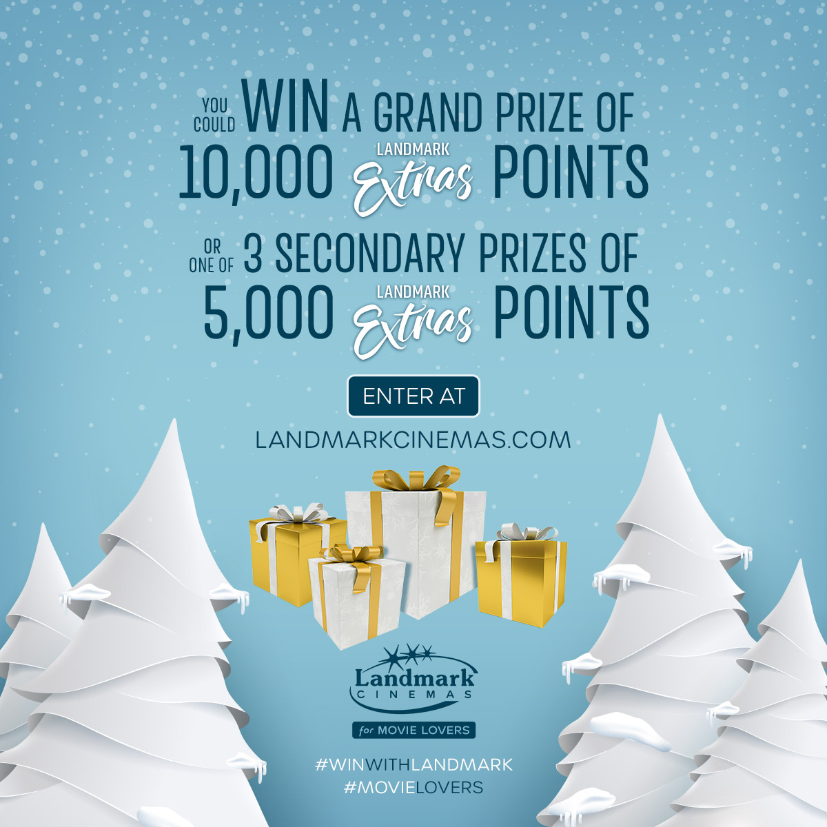 We're in the mood for giving, Extras points that is!

Seems like a great gift for yourself? Enter through the link below!

landmarkcinemas.com/contests/merry…