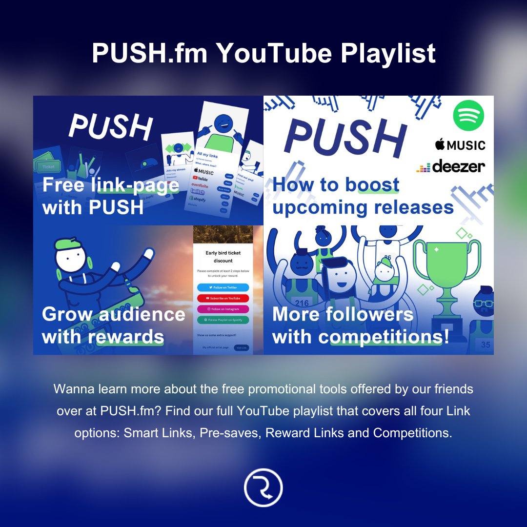 routenote's tweet image. youtube.com/playlist?list=…

@fmPUSH #pushfm #smartlinks #presaves #rewardlinks #competitions