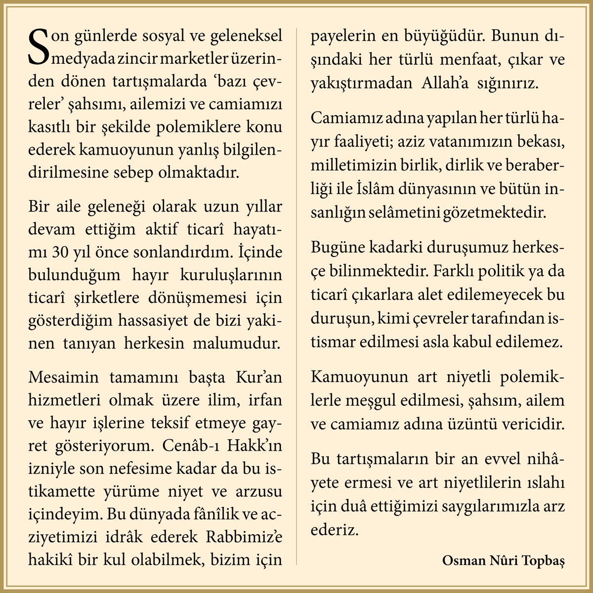 osmannuritopbas's tweet photo. Kamuoyu Duyurusu:
https://t.co/s2u5TWFOcP https://t.co/pGeiIh0Vv4