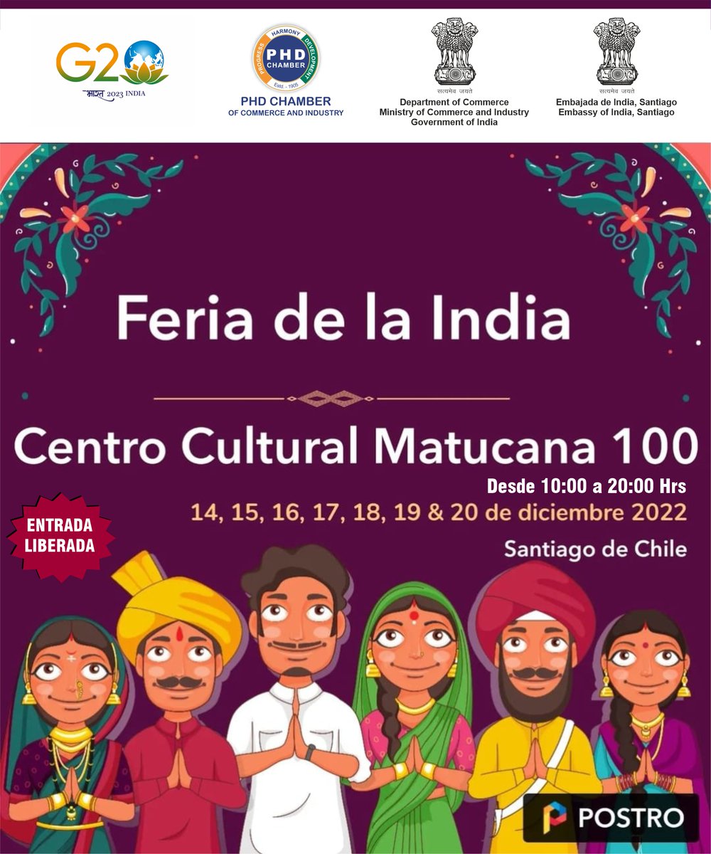 India in Chile on Twitter: "It is Free entry to visit Festival of India