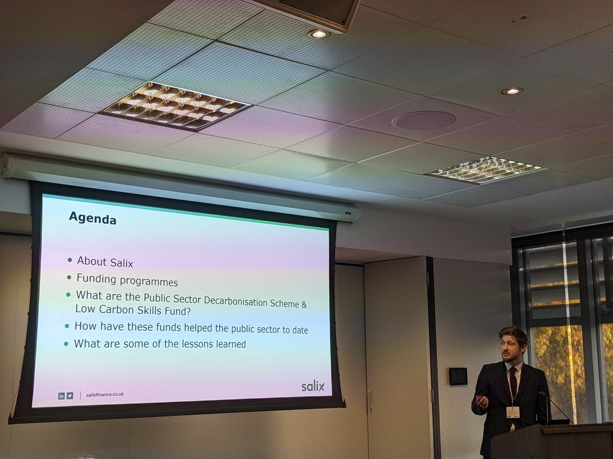 Interesting thoughts and insights from Simon Pettett from <a href="/SalixFinance/">Salix</a>. Some great programmes and initiatives about public sector decarbonisation. #SmartEstates22