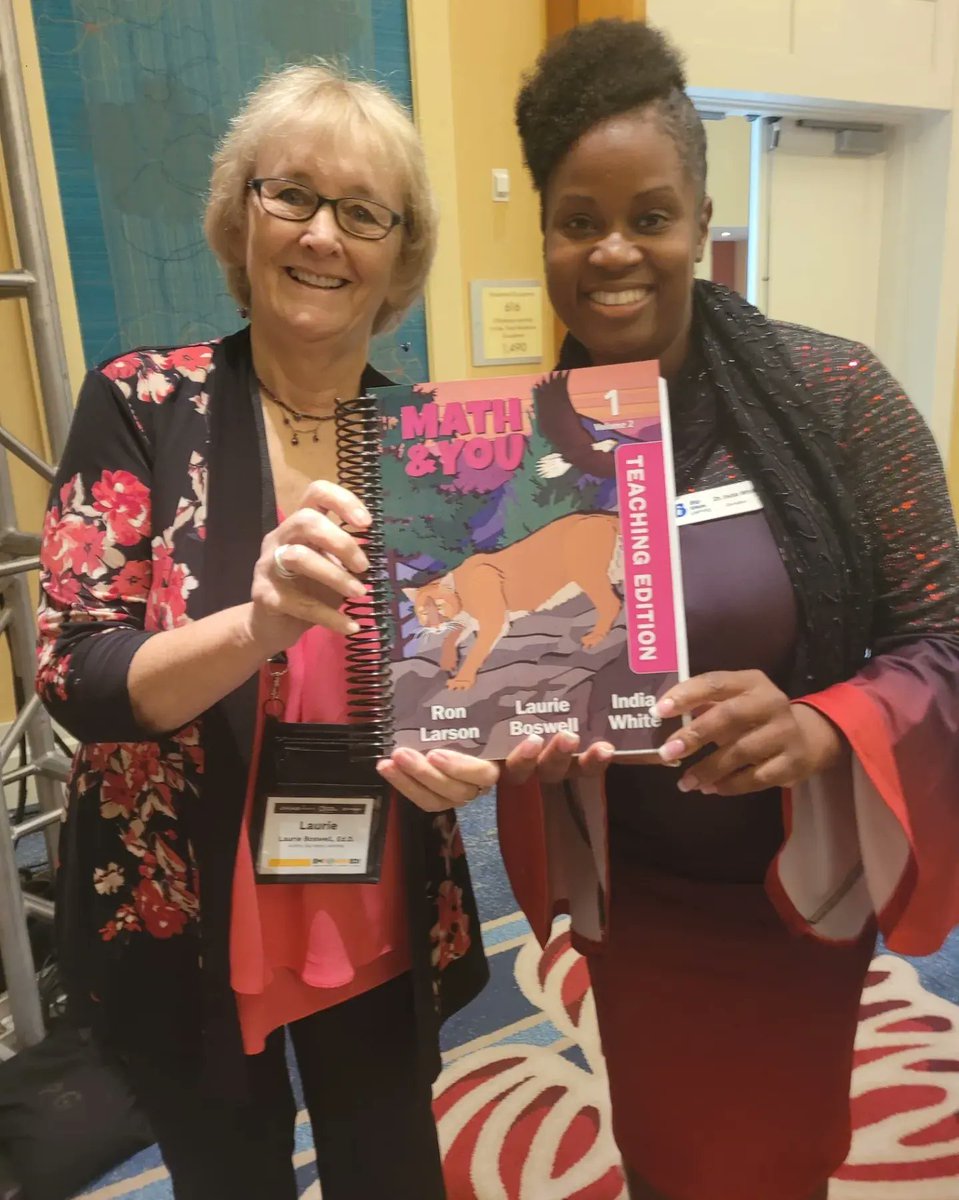 DrIndiaMath's tweet photo. Well it's now official!😃 I am a math textbook co-author🥳! This week, Big Ideas Learning launched its new Book series, Math and You!
Thank you to Dr. Larson and his family, Dr. Boswell, Big Ideas Learning team 🥰 #students
#bigideasmath #mathandyou #drindiawhite #SEL #equity https://t.co/xZwX9yFFA3