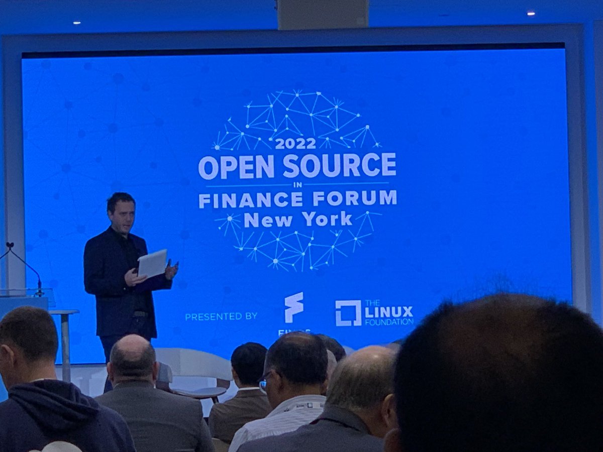I’m happy to be at the Open Source Finance Forum in NYC today. Looking forward to attending talks, seeing demos and catching up with @mindthegabz @FINOSFoundation #osfinserv