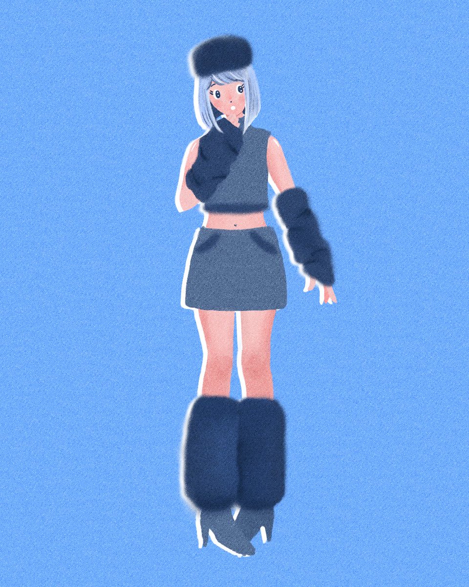 1girl solo skirt hat midriff full body sleeveless  illustration images