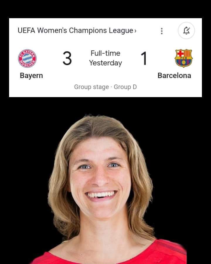 TrollFootball's tweet photo. Barcelona Femeni have suffered their first defeat of this season against Bayern Munich. https://t.co/XZw4pCaeZt
