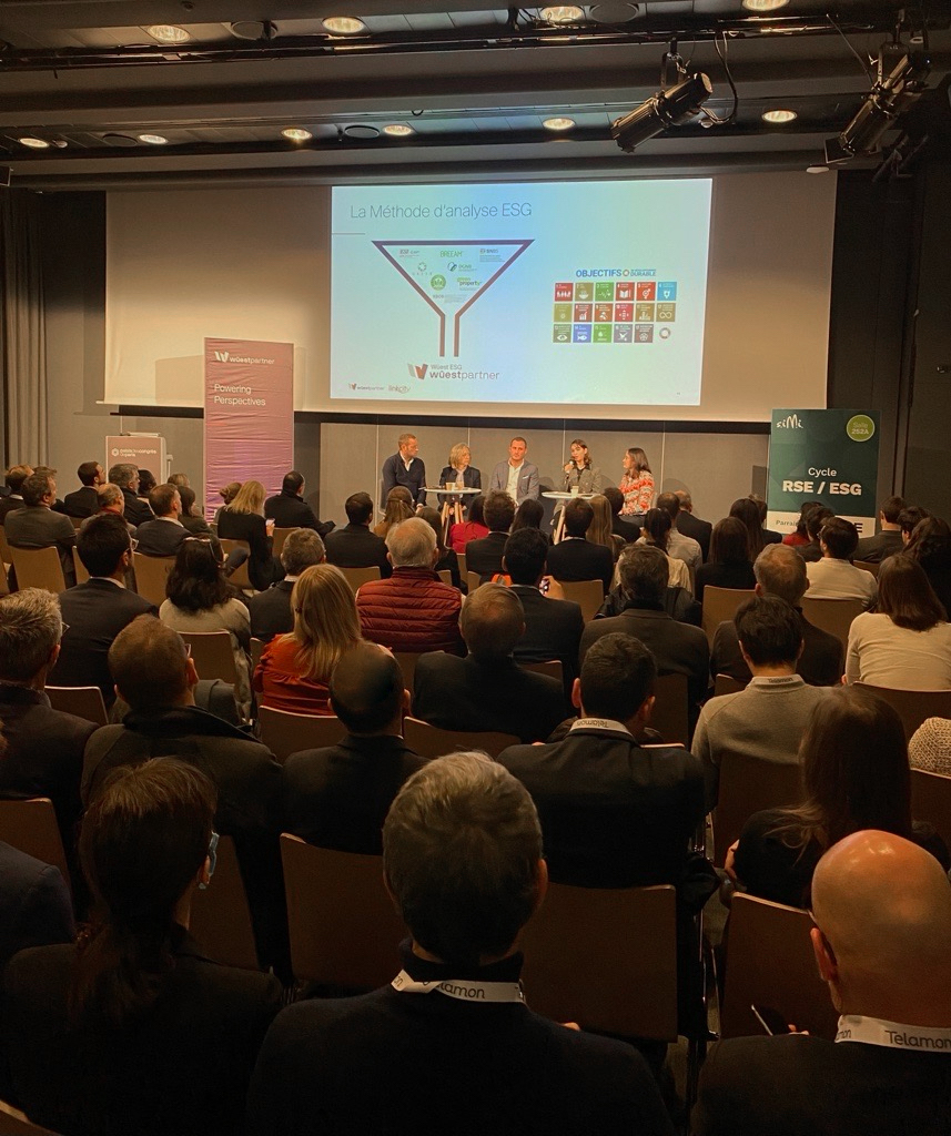 Salle comble pour la conférence "Comment objectiver la sur-valeur issue des critères #ESG dans les projets immobiliers?" au #simi

Points de vue croisés d’un développeur, @Linkcity et d’un conseil autour de la présentation de 3 projets de construction expertisés par Wüest Partner