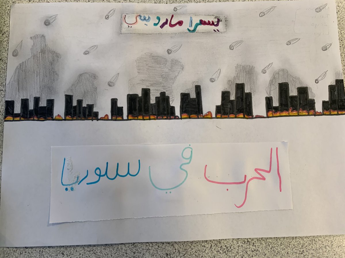 BVGALanguages's tweet photo. Y8 learning and explaining the story of the brave swimmers Yusra and Sara Mardini. Getting ready to celebrate the @WorldArabicDay 
@BVGAcademy #ConfidentFutureCitizens #ArabicLanguageDay #WorldArabicDay https://t.co/IytADClvQi