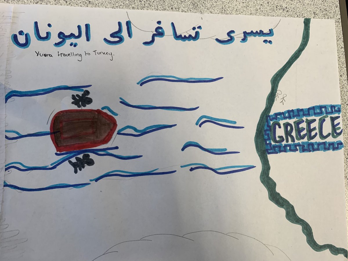 BVGALanguages's tweet photo. Y8 learning and explaining the story of the brave swimmers Yusra and Sara Mardini. Getting ready to celebrate the @WorldArabicDay 
@BVGAcademy #ConfidentFutureCitizens #ArabicLanguageDay #WorldArabicDay https://t.co/IytADClvQi