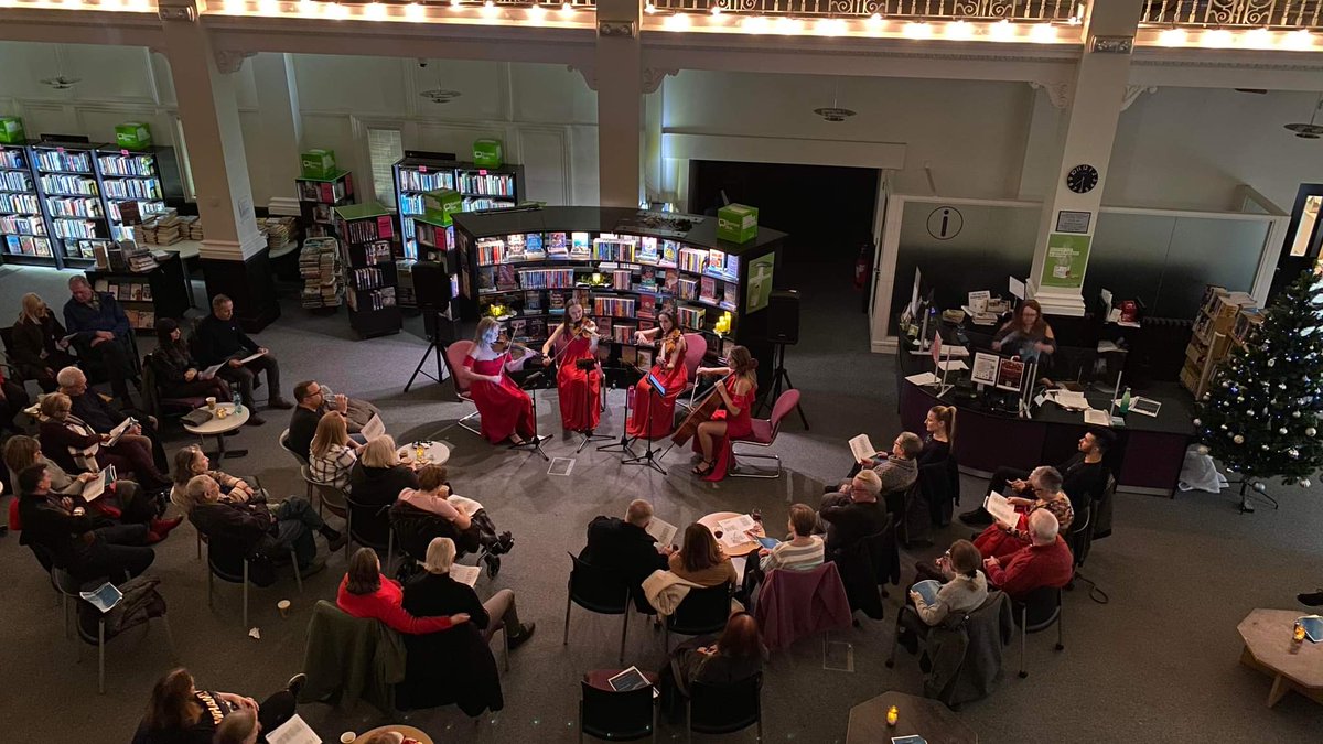 SalfordLibrary's tweet image. A big thank you to everyone that joined us at #Eccles library last night for a wonderful evening of festive classics played by the very talented @stringinfusion  group. It was a joy to see you all.