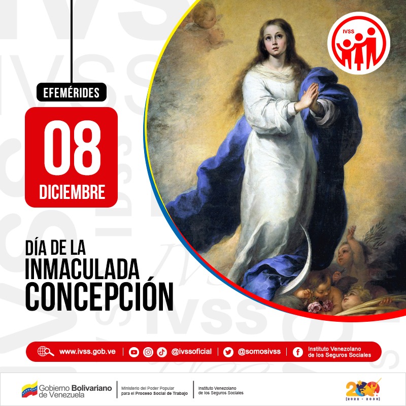 #08Dic | 🇻🇪 Para saber hacía donde vamos, es necesario saber de dónde venimos, tal día como hoy se celebra.
✓ Día de la Inmaculada Concepción
✓ Natalicio del Cacique Guaicaipuro 
✓ 10 años de Amor y Lealtad al CMDTE  Hugo Chávez

#JuntosPorCadaLatido❤️