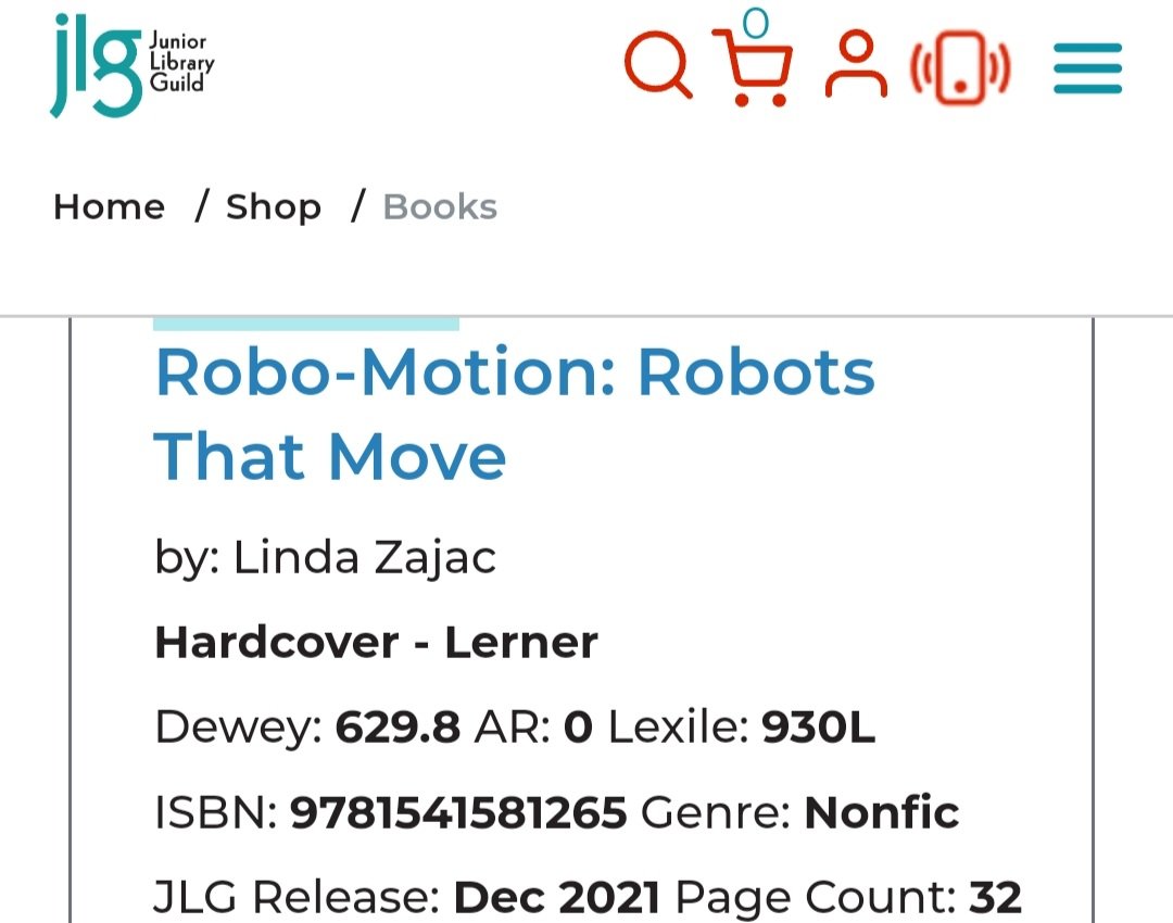 Who knew?🦉
#Robomotion🤖🐆 is listed on the #JLG website under series nonfiction.
.
@LernerBooks @CarolCHinz @Michelle4Laughs @STEAMTeamBooks #STEAMTeambooks #holidaygifts #xmasjoy22 #XMAS2022