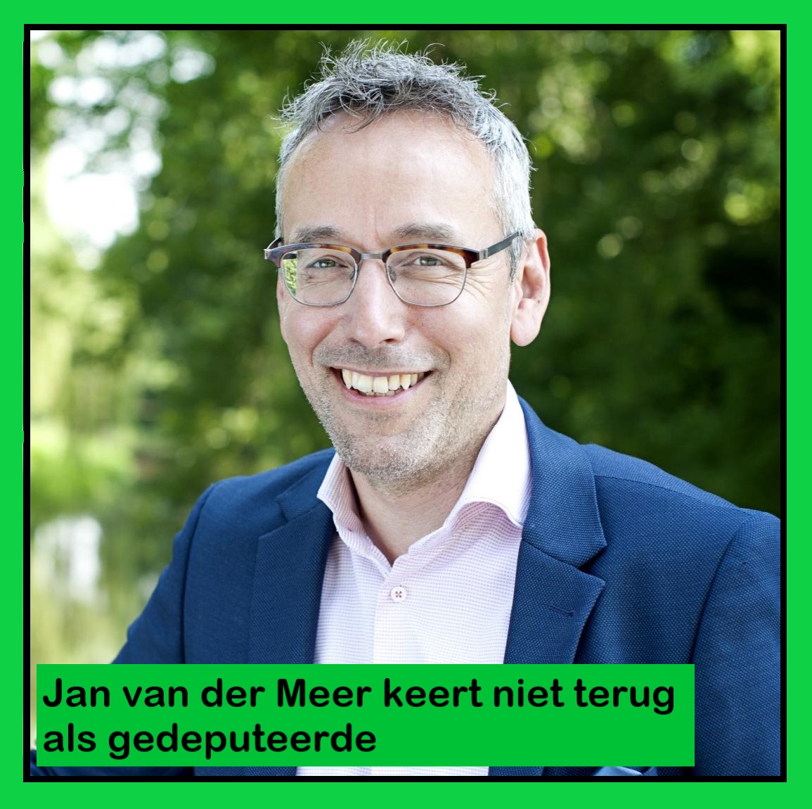 Jan van der Meer keert niet terug als gedeputeerde. Fractievoorzitter en lijsttrekker Charlotte de Roo: “Jan van der Meer heeft het goed gedaan als eerste gedeputeerde voor GroenLinks in Gelderland met mooie resultaten. Lees meer: bit.ly/3iLx1Ci