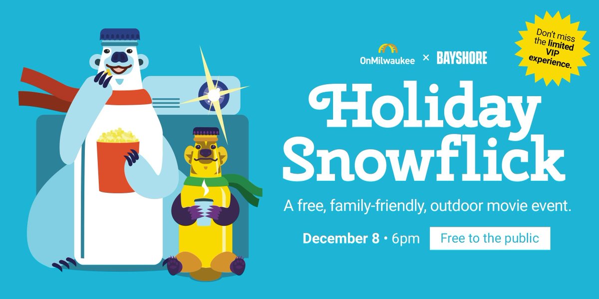 Join us in The Yard at 6:00pm for the second annual Snowflicks brought to you by <a href="/onmilwaukee/">OnMilwaukee</a>! ❄️🎞️ This year's movie is the 2015 comedy Love the Coopers. thebayshorelife.com/events/2022/12…

#thebayshorelife #snowflicks #milwaukee