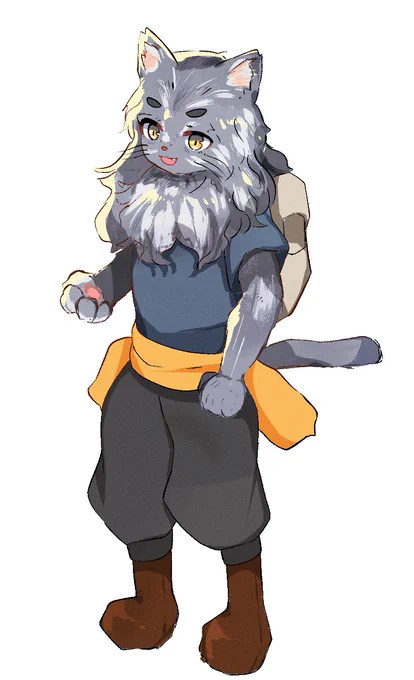 D&D用に描いたキャラですケモ初めて書いた 