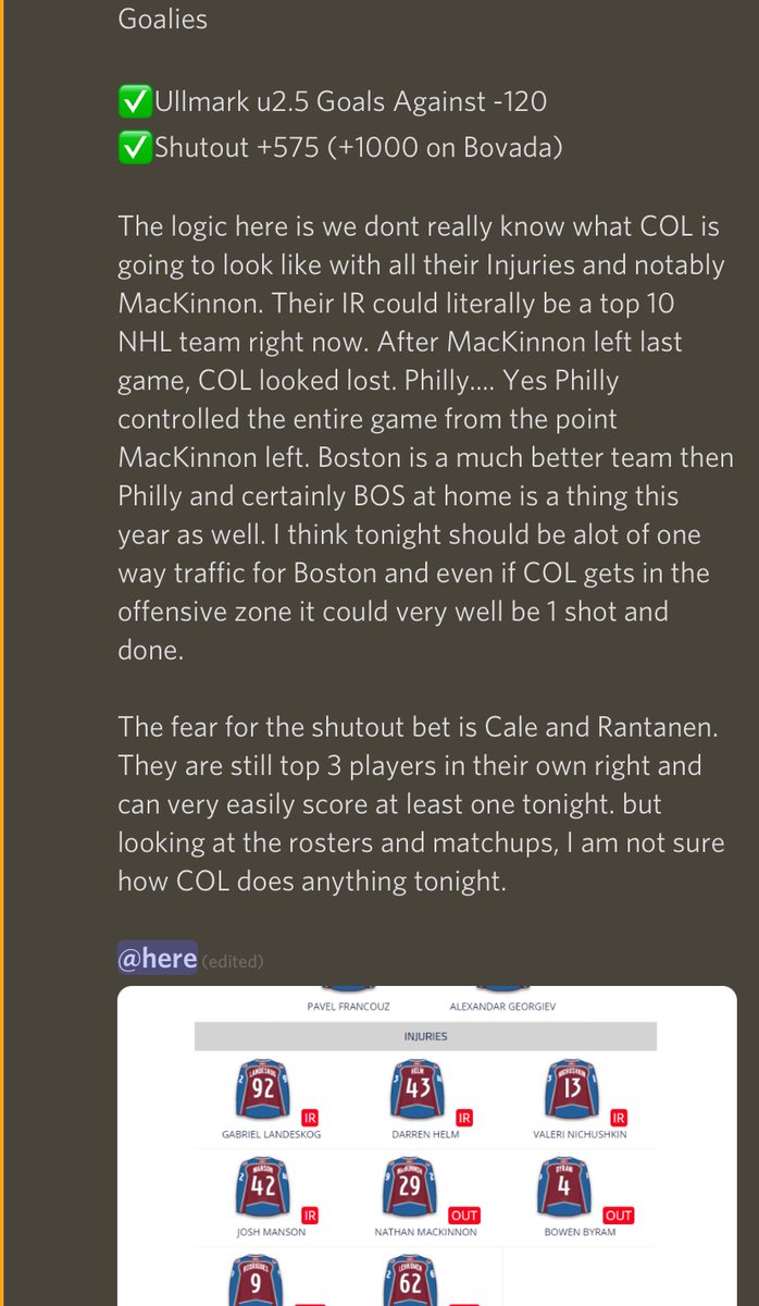 sharkbait_44's tweet photo. NHL @FantasyGuruSite is just printing 💸 right now

@RyanClifford with the nuts call 2 nights ago.

@jorgepucks with the Buff stack gave subs top5 finishes in every contest!

@ColeShelton91 with the 🧹 in team bets

Myself with a +1000 prop bet.

Congrats @prime9119 https://t.co/gEZv2C67ce