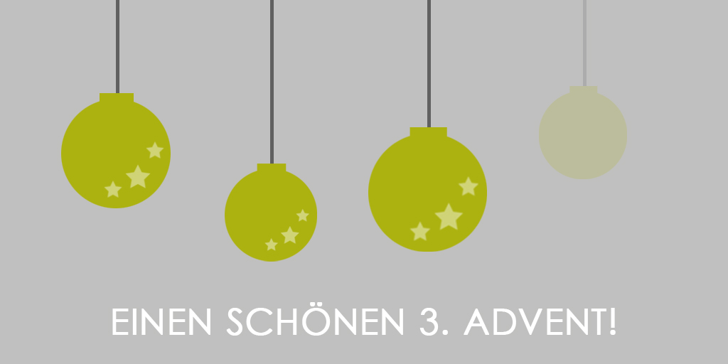 Das Team von Kommunikation 2B wünscht einen schönen dritten Advent.
Foto: Kommunikation 2B
