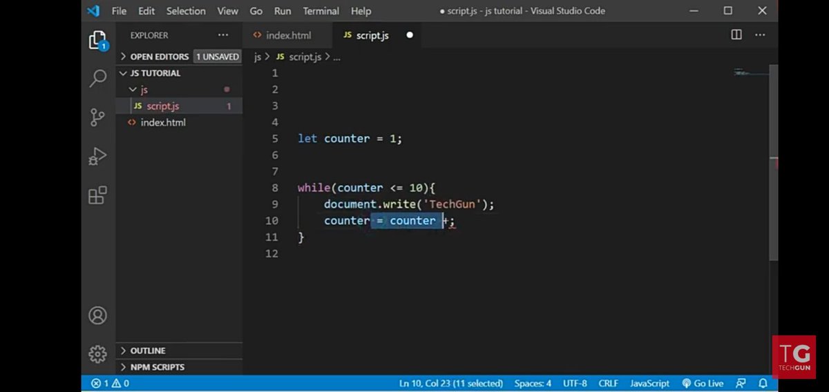 AniketTichkule4's tweet image. #100DayOfCodeChallenge
#100DayOfCode
#Day60
#TechGun
#JONDUCKETT
-- Today I learn Javascript Break And Continue