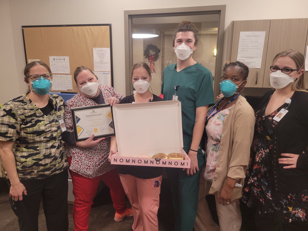 Eventidesharily's tweet photo. 2 West staff are enjoying @CrumblCookies after winning the November Call Light Challenge! Congratulations Team! #TeamEventide https://t.co/BWQN1EzZWz