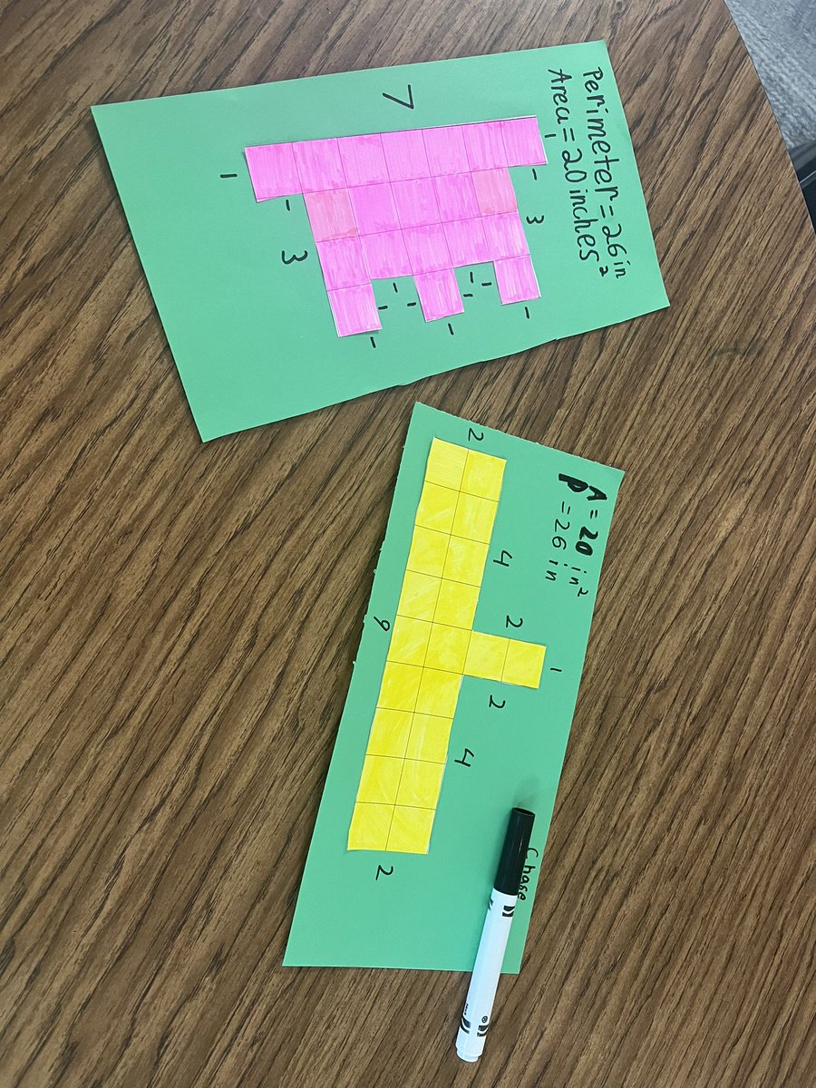 Challenging myself to incorporate some #mathart in #mathworkshop &amp; studying polygons, area, and perimeter definitely makes it easier! #mathisfun #rps3rd #rpscrestwood #iteach3rd