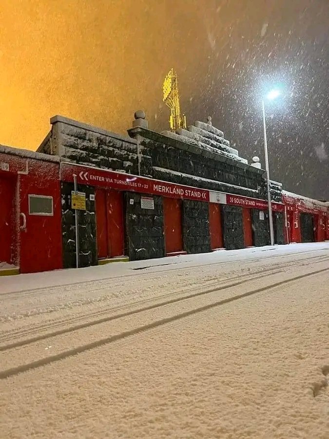 Pittodrie in the snow, home of Aberdeen FC  (2022)

(Nicola Forbes)

<a href="/AberdeenFC/">Aberdeen FC</a>
