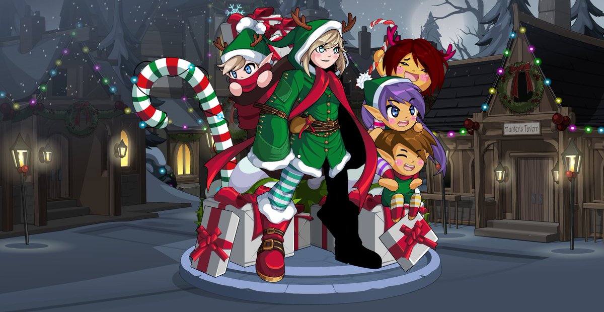 The expressions on the chibi NPC faces in the Festive Frostval Friends ground rune capture the spirit of the Secret Underground Lab's holiday parties each year. Now, you can join in the fun! Set arrives in the December 22nd Collection Chest update at AQ.com