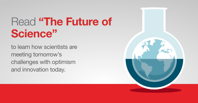 thermofisher's tweet photo. The future looks bright! Did you know that 76% of scientists believe they will see a cure for most cancers in their lifetime? Read “The Future of Science” to learn how continued optimism and innovation will impact our world. #thefutureofscience