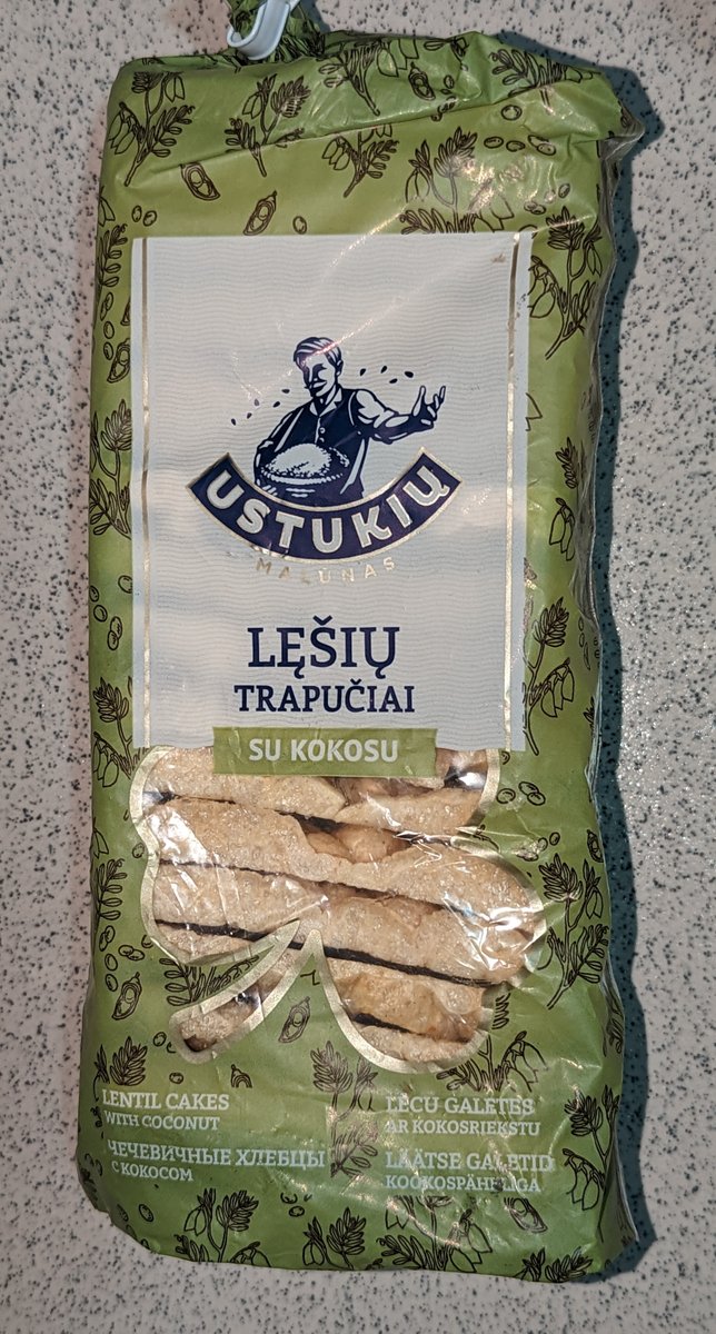 YaleChen2020's tweet image. Ustukiu 椰子風味扁豆餅

長方形切片
扁豆的味道不太習慣，
吃完覺得自己變成植物(?)

在 #pchome24 買的
PCHOME 立陶宛館
24h.pchome.com.tw/region/DBDT

立陶宛製造 
台立友好
🇱🇹🤝🇹🇼

#boycuttchina 
#ABC_challenge
#AnywherebutChina
#StandWithHongKong