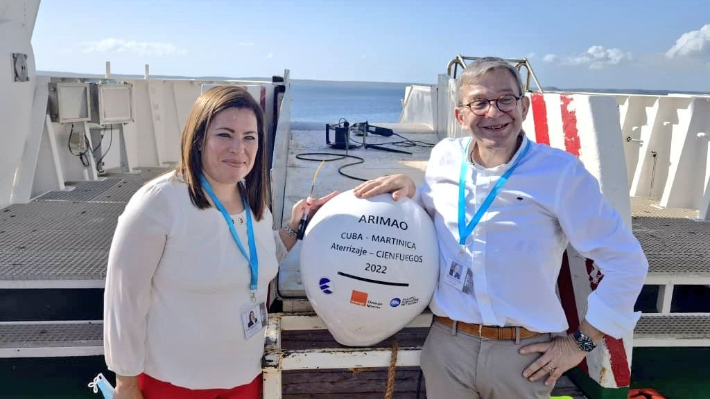 Hoy se realizó el acto oficial para iniciar la labores técnicas de instalación del nuevo cable submarino, resultado del trabajo conjunto entre los equipos de <a href="/ETECSA_Cuba/">ETECSA</a> y @OrangeIC, que permitirá diversificar las vías de conexión a Internet en #Cuba.
#TransformaciónDigital