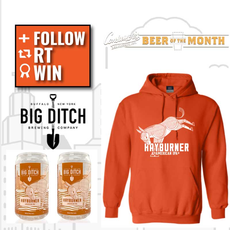 Big Ditch Brewing Company is our December beer of the month! Stop by any Consumer's Beverages to save on select packages all December.

We've teamed up with BDBC for a giveaway: Hayburner hoodie + two Hayburner glasses!

Rules: Follow us, Retweet this tweet! Ends 12/15/22