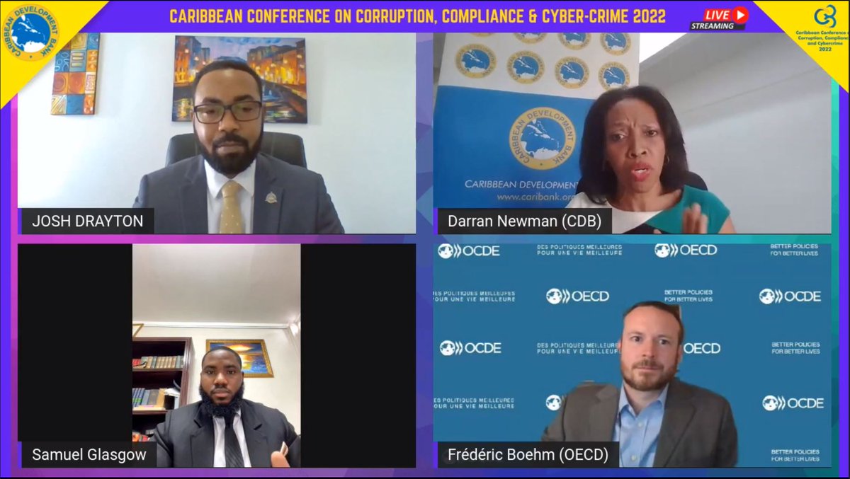 CDB (@caribank) on Twitter photo How can we harness youth's intelligence, power, and responsibilities to combat corruption and effect change?
Click 🔗 hopin.com/events/3cs2022… to join the live discussion with panellists from <a href="/OECD/">OECD ➡️ Better Policies for Better Lives</a>, <a href="/CImpacs/">CARICOM IMPACS</a>, <a href="/GlasgowLP/">Glasgow Law Practice</a> and <a href="/Caribank/">CDB</a>.
#3Cs2022 How can we harness youth's intelligence, power, and responsibilities to combat corruption and effect change?
Click 🔗 hopin.com/events/3cs2022… to join the live discussion with panellists from <a href="/OECD/">OECD ➡️ Better Policies for Better Lives</a>, <a href="/CImpacs/">CARICOM IMPACS</a>, <a href="/GlasgowLP/">Glasgow Law Practice</a> and <a href="/Caribank/">CDB</a>.
#3Cs2022