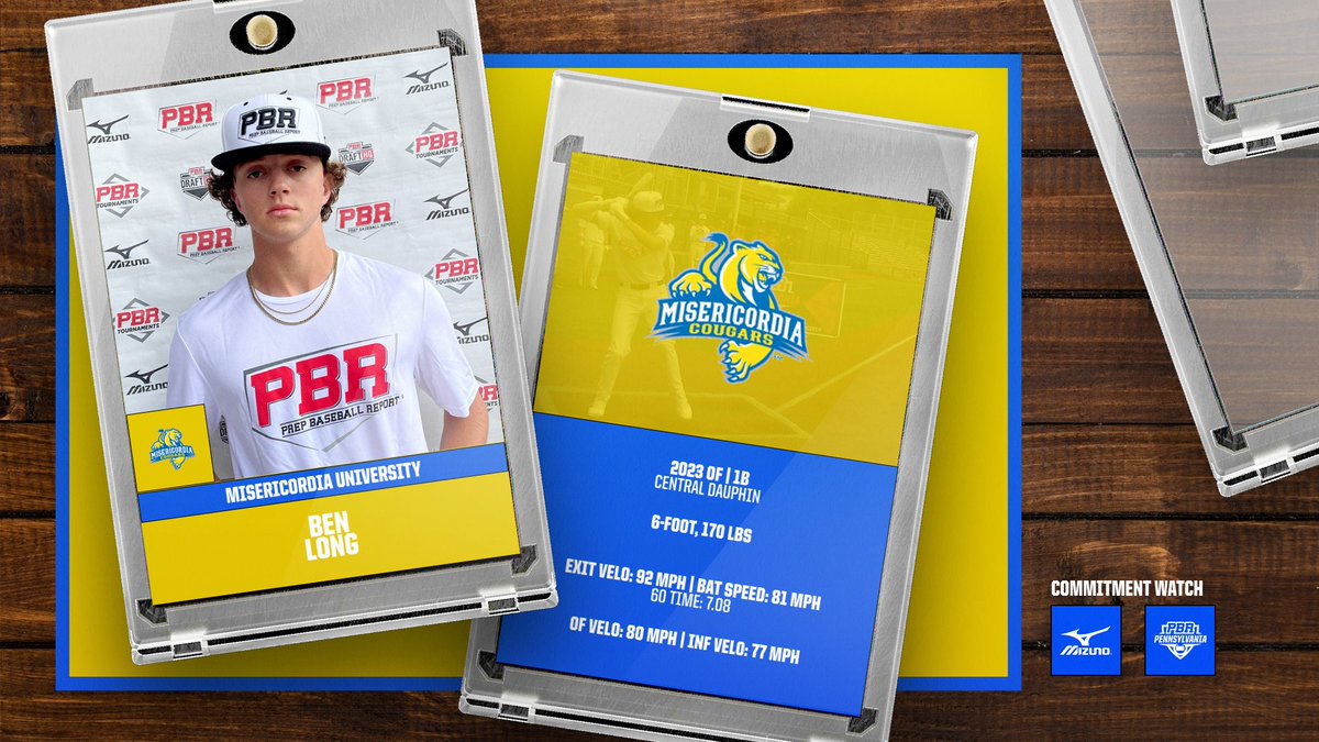 💥Commitment Watch💥

2023 OF|1B Ben Long (Central Dauphin) has committed to Misericordia University #congrats 

❕Long is the 1️⃣0️⃣4️⃣th commit from the 2022 PA State Games❕

<a href="/benlong_4/">Ben Long</a> | <a href="/Misericordia_BB/">Misericordia Baseball</a>  #pbrfamily