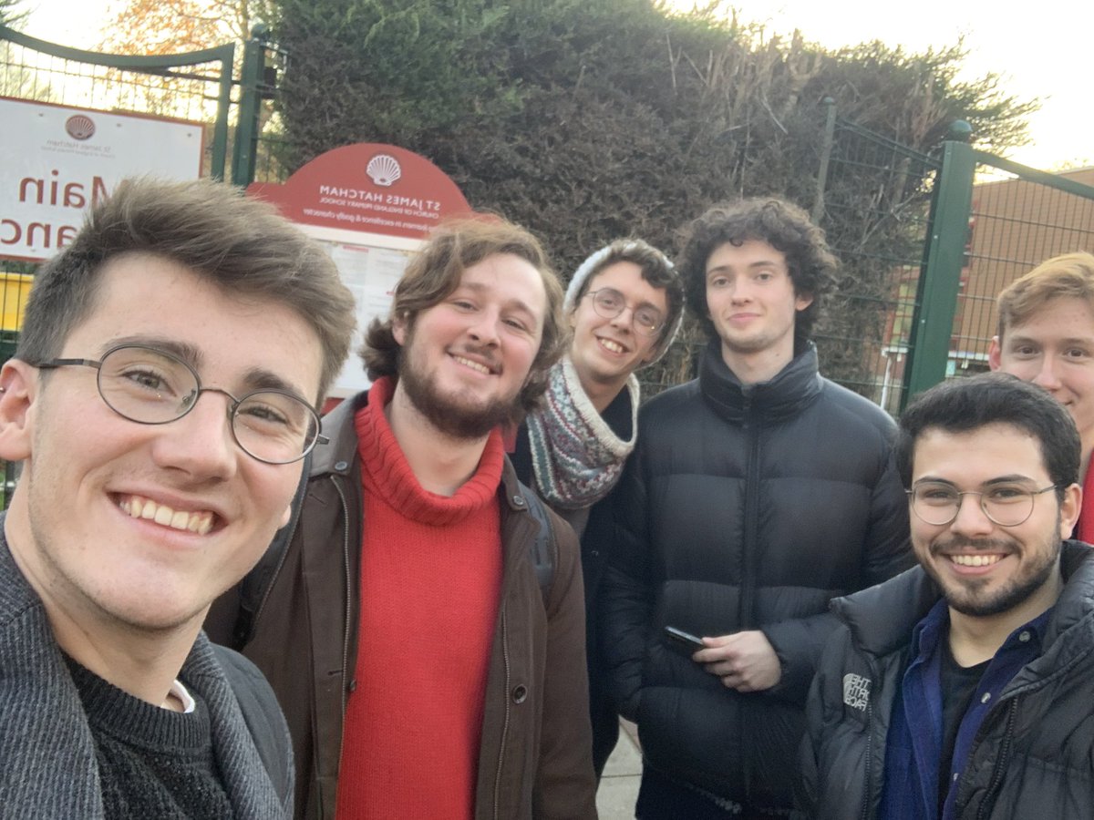 A group of <a href="/gentsofstjohns/">Gents of St John's</a> following a very rewarding afternoon working with some incredible young singers <a href="/StJamesHatcham/">St James Hatcham</a>!