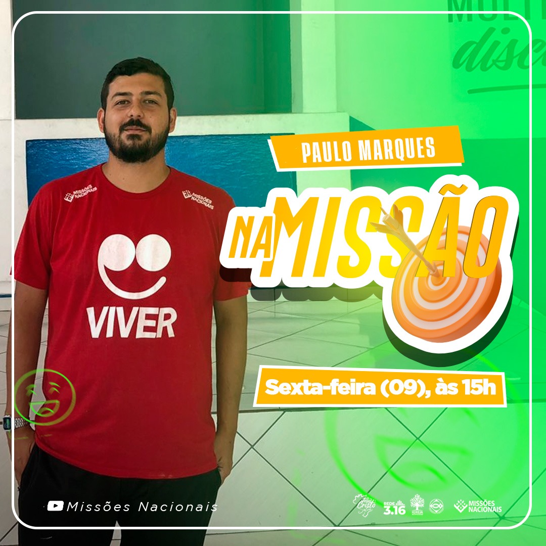 jmncbb's tweet photo. Tá chegando mais um episódio do Na Missão! Vamos conhecer o Radical Cristolândia, Paulo Marques, que atua na Casa Viver, em Costa Barros (RJ). Venha participar desse momento conosco! Esperamos você amanhã (09), às 15h, no YouTube de Missões Nacionais. #JMN2022 https://t.co/fjUYCVgBnC
